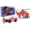 EUROPEAN FORCE - Set di intervento dei pompieri - Veicoli di intervento - 093477 - Rosso - Plastica - Militare - Giocattolo per bambini - Miniatura - 43 cm x 25 cm - A partire dai 3 anni.