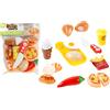 FLYPOP'S - Set Fast Food da Tagliare con Velcro - Gioco Imitazione - 018946 - Multicolore - Plastica - Cucina - Alimenti - Giocattolo Bambini - Gelato - 27 x 19 cm - Dai 3 anni in su