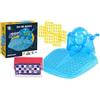 MGM GAMES - Gioco Bingo Loto - Blu - 140807 - Gioco da tavolo - Plastica - Famiglia - Sorteggio - Gioco lotteria - Sorteggio - Abaco - Carte - Numeri - Loto - 25 5 cm x 24 5 cm