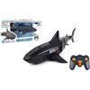 TURBO CHALLENGE - Squalo - Sharkbot - 094870 - Animale Telecomandato - Nero - 1/6 - Pronto a Nuotare - Batteria Ricaricabile e Batterie Incluse - Plastica - A Partire dai 8 anni