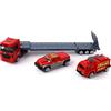TURBO CHALLENGE - Camion di Trasporto e Veicoli di Intervento dei Vigili del Fuoco - Die Cast - 028805-1/38 - Veicolo a Ruote Libere - Rosso - Metallo - A partire dai 3 anni