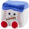 MGM TOY - Squarepal - Baseball - Peluche Antistress - 193618 - Memory Foam - Gadget - Regalo - Sport - Riabilitazione - Ansia - Giocattolo sensoriale - Dai 2 anni
