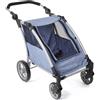 Bayer Chic 2000® Trailer per bambole Roadster - Jeans Blue - Manico regolabile in altezza 33-71 cm - Telaio moderno - per due bambole fino a 46 cm - 3-8 J