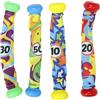 BLUE SKY - Set di 4 Bastoni Zavorrati - Gioco di Immersione - 048410 - Plastica - Apprendimento Nuoto - Immersione - Giocattolo per Bambini - Gioco da Piscina - A Partire da 6 Anni