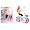 Melody City MELODY - Bambola che fa la bicicletta Bambola manichino - 126648 - Rosa - Plastica - Statuetta - Bambola - Giocattolo per bambini - Compleanno - A partire dai 3 anni