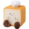 MGM TOY - Squarepal - Pane - Peluche antistress - 193630 - Memory foam - Gadget - Regalo - Cibo - Chef - Panettiere - Ansia - Giocattolo sensoriale - Da 2 anni