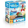 mako moulages - I miei veicoli - 3 stampi in gesso per dipingere - Barca, razzo e moto + pilota - Kit per il tempo libero creativo per bambini - Stampi riutilizzabili - Made in France - Dai 5 anni -