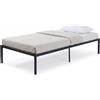 FurnitureR Single Metal Platform Bed Frame, Minimalist Adults Bed Base, Strong Slat Support, Easy Assembly, Dorm, School, Bedroom Supplemental Bed Frame, 90 x 194 cm
