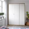 Dmora Guardaroba 3 Ante Hampden 50x150 cm Marrone Rovere Nodi 4 Ripiani Appendiabiti, Armadio Camera da Letto 3 Ante