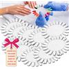 LALILL Espositore Colori Unghie 10 Pezzi - Tip Fan Rotondo Trasparente - Display per Smalti Gel Decorazioni - Ruota Campionario Nail Art