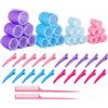Carehabi Set Bigodini Autoadesivi 47 Pezzi, 4 Misure con 20 Clip