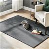 SONGMICS Tappeto per Soggiorno, Tappeto 120 x 170 cm, Tappeto Salotto Antiscivolo, per Soggiorno Camera da Letto Cameretta, Lavabile in Lavatrice, Moderno, Grigio Antracite TAR012G02