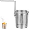 Toyvian Setaccio per Pasta Domestica in Acciaio Inox, Manico Ergonomico | Filtro Manuale per Cucina, Setaccio a Rete per Noodles, Colore Argento, Uso Semplice e Sicuro