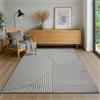 the carpet Everest - Tappeto moderno a pelo corto, per soggiorno, camera da letto, effetto 3D, alta densità e piacevolmente morbido, design panglao, grigio, 200 x 290 cm