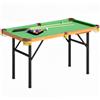 SPORTNOW Tavolo da biliardo pieghevole, con 2 stecche, 16 palle, triangolo e spazzola, Verde | Aosom Italy