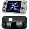 Zhixteu Custodia Protettiva per Anbernic RG 477M, Cover Trasparente Antiurto e Antiscivolo, Custodia Antigraffio, Guscio Protettivo in TPU, Accessori per Console di Gioco (nero traslucido)