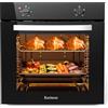 Karinear Forno da incasso 60 cm l 65 forno da incasso controllo pulsanti 4 funzioni 2000 W plug and play 220 V 60 cm larghezza nero