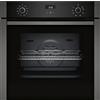 NEFF B1ACE2AG3, N50, forno 60 x 60 cm, prodotto in Germania, display LCD, aria calda 3D, CircoTherm, Soft Close e Soft Opening, Easy Clean, sicurezza per bambini, riscaldamento rapido, grigio grafite