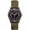MWC Classic 1960/70s Pattern Quarzo Metallo Verde Nero Tessuto Orologio Uomo