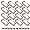 Yosawo 30 porta etichette in metallo, per mobili, cassetti, armadietti, con viti, per armadi, scatole, mensole, cassetti, cantine e decorazioni per la casa (70 x 33 mm, bronzo rosso)