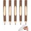 HAPZUR Matite in Legno Naturali, 5 Pezzi 13CM - Matite Corte e Spesse, Ideali come Bomboniere