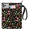 CRASPIRE Custodia per Libri con Cerniera Custodia per Libri con Fiori Fiore Dell'Acquerello Foglia Protezione Impermeabile per Libri In Brossura Tessuto Stoffa Maniche per Libri Amanti Dei Libri