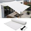 AJALGZ Telo Ombreggiante 2,5x4,5m Esterno Impermeable, Tenda a Vela Parasole Occhiellato, Tenda da Sole per Balcone, Giardino, Terrazze, Protezione Privacy e Antivento, Tessuto Robusto, Bianco