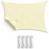 Trongle Vela d'Ombra Rettangolare 2x3m, HDPE Impermeabile e Antivento, Protezione UV, Antistrappo, Traspirante, Per Balcone, Giardino e Terrazza, Beige