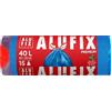 Alufix Sacchi per rifiuti ALUFIX/sacchi per immondizia/con coulisse/LDPE/60 cm x 60 cm/40 L/15 pezzi/1 rotolo/26 μm/blu/con coulisse