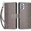 SIENIANLINE Cover per Samsung Galaxy A23 4G/5G PU Pelle Custodia Flip Cubo - Grigio