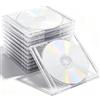 GOMETY 15 Custodie CD Dvd Trasparenti, Custodia Slim in Plastica per 1 Disco, Scatola Protettiva per Archiviazione e Conservazione Dischi