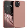 kwmobile Cover per iPhone 13 Custodia - Back Case per Smartphone in Silicone TPU - Protezione Gommata - ocra