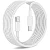 Magnet Cavo di ricarica USB C a USB C 60W PD3.0 in cotone intrecciato cavo tipo C ricarica rapida per iPhone 15/15 Pro/15 Pro Max, per Macbook, Pad Pro/mini, per Samsung S23/S22 (FusionCharge 2m)