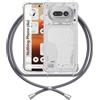 ANFAIRLACE Cover Cordino Compatibile con Nothing Phone 4a, Grigio | Custodia Trasparente TPU Morbido Silicone Laccio Chiaro Case