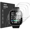 Pollachi [4 Pezzi Vetro Temperato per Amazfit Bip Max,Durezza 9H Anti Graffio,Anti-Impronte Senza Bolle,Pellicola Protettiva per Amazfit Bip Max