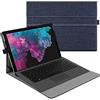 FINTIE Custodia per Microsoft Surface Pro 7+ / 7/6 / 5/4 / 3 12,3 Pollici, [Multi-angli] Slim Fit Folio Case Cover, Compatibile con Type Cover Keyboard, Blu Scuro