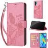 SIENIANLINE Cover per Huawei P30 Pro custodia portafoglio Rosa | 3 scomparti carte, 1 tasca banconote, Chiusura magnetica, Supporto, Pelle PU flip cover per Huawei P30 Pro