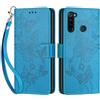 SIENIANLINE Cover per Xiaomi Redmi Note 8T PU Pelle Custodia Flip Blu