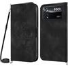 NETANY Cover per Xiaomi Poco X4 Pro 5G con Cordino, Flip Portafoglio Custodia in Pelle, [2 Porta Carte][Chiusura Magnetica],Custodia Libro Antiurto Cover con Laccio per Xiaomi Poco X4 Pro 5G (Nero)