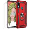 JOYTAG Cover per Huawei P Smart Z Rosso Custodia con Pellicola Protettiva Vetro Temperato