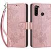 SIENIANLINE Cover per Xiaomi Redmi Note 8T PU Pelle Custodia Flip Oro Rosa