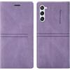OKZone Cover per Samsung Galaxy S23 Plus, Cover a Libro Samsung S23 Plus, Custodia in Pelle Samsung S23 Plus Magnetica [Portafoglio] Custodia Silicone TPU Antiurto,Funzione Supporto Slot Schede(Viola)