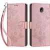 SIENIANLINE Cover per Samsung Galaxy J5 2017 PU Pelle Custodia Flip Oro Rosa | Custodia flip in pelle PU, Chiusura magnetica, Supporto regolabile, Scomparti schede, Protezione totale per Samsung J5 2017