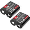 TAYUZH Confezione da 2 batterie CR-P2, 6 V, 2000 mAh, batterie al litio 223A, 2CR-P2, EL223AP e DL223A