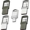 Tyllon Mini chiavetta USB da 16 GB, confezione da 5, chiavetta USB C e USB A, chiavetta USB con custodia girevole, unità USB di archiviazione esterna per iPhone 17/16/15, Android, computer, iPad e altro
