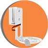 PureMounts supporto per diffusori per Sonos Era 100, supporto a parete per diffusori con gestione dei cavi, orientabile +/-45°, inclinabile 0/-18°, capacità di carico 3 kg, bianco