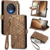 MOJIA Cover per Honor Magic8 Pro/Magic 8 Pro, [Anti Caduta Anti Graffio] Custodia Flip Wallet in Pelle di Alta Qualità con Porta Carte e Supporto. Marrone