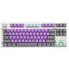YMDK 87 DSA grigio verde viola misto vuoto PBT Keycap Keyset adatto per tastiera meccanica standard ANSI MX (solo keycap)