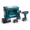 Makita Combopack 2 utensili trapano a percussione (DHP482) e avvitatore (DTD152) (3x3,0 Ah) - MAKITA DLX2131JX1