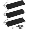 Generic Tappetini riscaldati per sciogliere la neve all'aperto gomma antiscivolo tappetini riscaldati invernali per passerelle antiscivolo scioglimento rapido di neve e ghiaccio,3pcs,76.2 × 25.4 cm